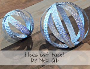 {Texas Craft House} DIY Metal orb or sphere made out of metal ribbon - great for home decor! 