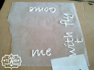 {Texas Craft House} DIY puff paint on canvas - simply trace the letters over a printed font and mod podge to canvas!