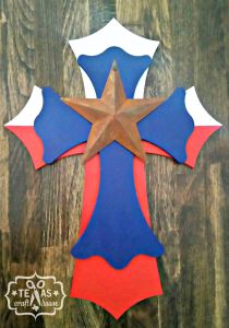 {Texas Craft House} stacked /  layered Texas cross with rustic star